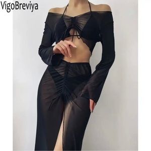 Mesh skirt set